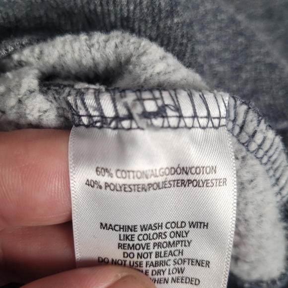 Calvin Klein Performance Gray Cropped Hooded Pullover Sweatshirt Size L Big Logo - Picture 7 of 9